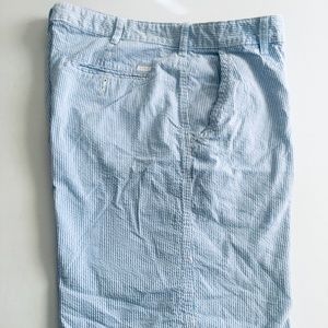 IZOD BLUE SEERSUCKER SHORTS SZ 38